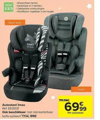 Hyper Carrefour Autostoel Imax aanbieding