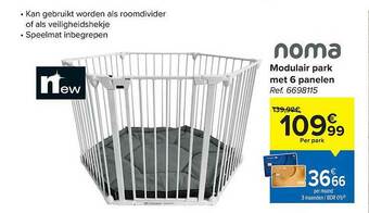 Noma Modulair Park Met 6 Panelen