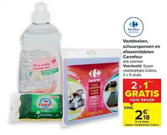 Vaatdoeken Schuursponzen En Afwasmiddelen Carrefour