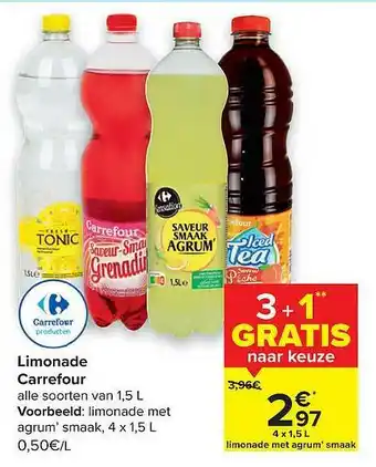 Limonade Carrefour 3+1 Gratis