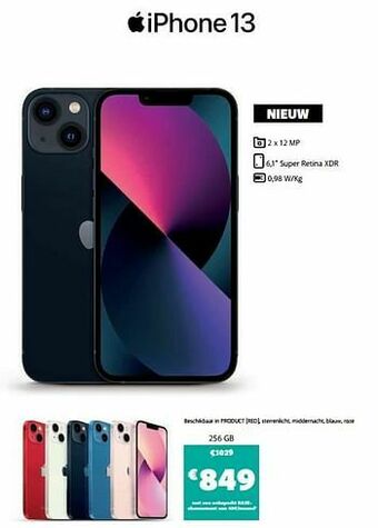 Base Apple iphone 13 256 gb aanbieding