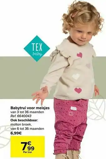Carrefour Babytrui voor meisjes aanbieding