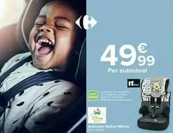 Carrefour Autostoel beline winnie aanbieding