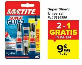 Carrefour Super glue-3 universal aanbieding