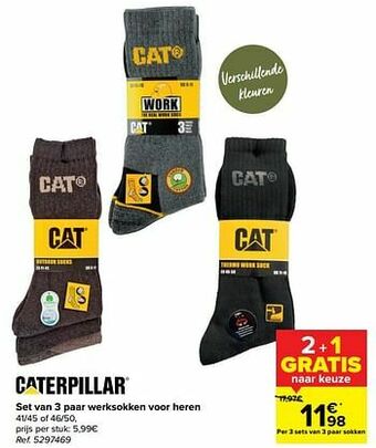 Carrefour Set van 3 paar werksokken voor heren aanbieding