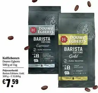 Delhaize Koffiebonen douwe egberts barista editions, gold aanbieding