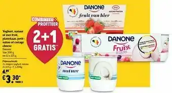 Delhaize Danone magere yoghurt, natuur aanbieding