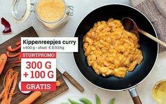 Buurtslagers Kippenreepjes curry aanbieding