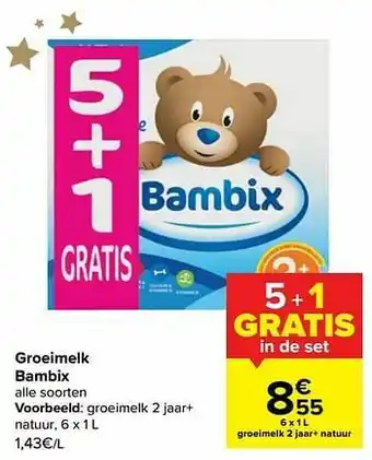 Carrefour Groeimelk 2 jaar+ natuur aanbieding