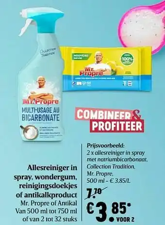 Allesreiniger in spray met natriumbicarbonaat, collection tradition, mr. propre