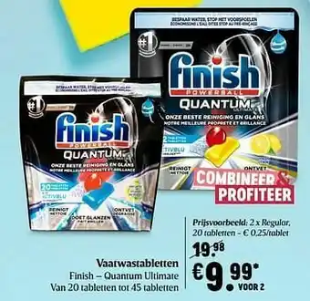 Delhaize Vaatwastabletten finish regular aanbieding