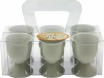 Makro Cosy & Trendy Eierdopje wit 6 stuks aanbieding