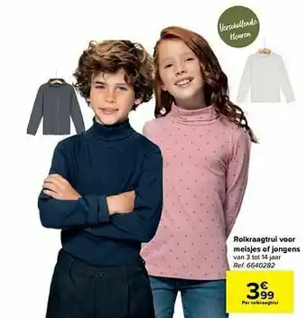 Carrefour Rolkraagtrui voor meisjes of jongens aanbieding