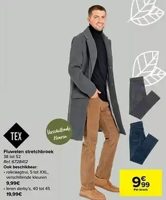 Fluwelen stretchbroek