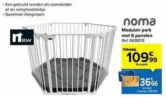 Carrefour Modulair park met 6 panelen aanbieding