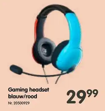 Gaming headset blauw-rood