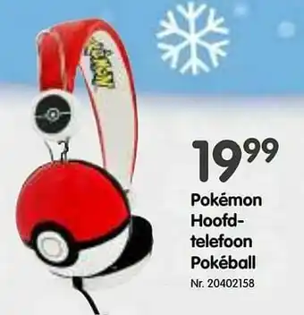 Fun Pokémon hoofdtelefoon pokéball aanbieding