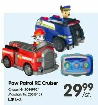 Fun Paw patrol rc cruiser aanbieding