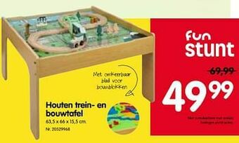 Houten trein- en bouwtafel