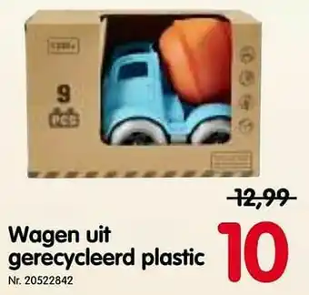 Wagen uit gerecycleerd plastic