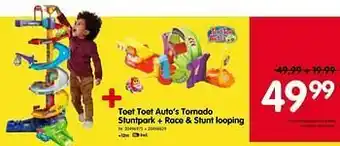 Toet toet auto’s tornado stuntpark + race + stunt looping