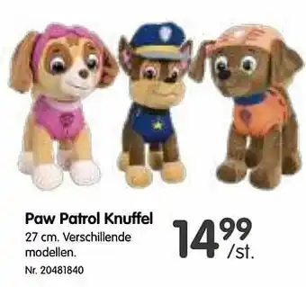 Fun Paw patrol knuffel aanbieding