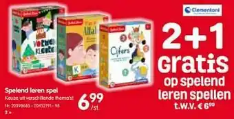 Fun Spelend leren spel aanbieding