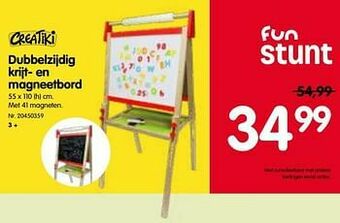 Dubbelzijdig krijt- en magneetbord