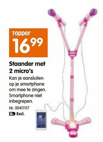 Fun Staander met 2 micro’s aanbieding