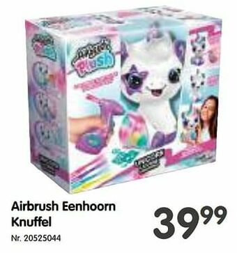 Fun Airbrush eenhoorn knuffel aanbieding