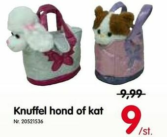 Fun Knuffel hond of kat aanbieding