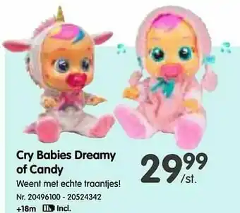 Cry babies dreamy of candy