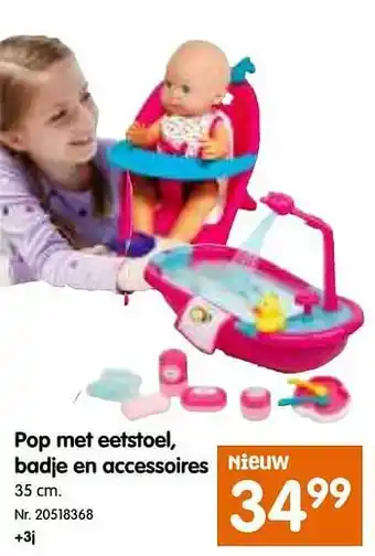 Fun Pop met eetstoel badje en accessoires aanbieding