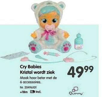 Cry babies kristal wordt ziek
