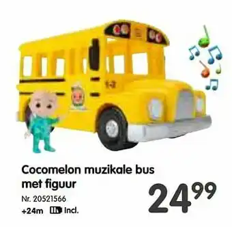 Cocomelon muzikale bus met figuur