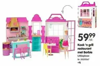 Kook ‘n grill restaurant met barbie