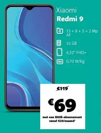 Base Xiaomi redmi 9 aanbieding