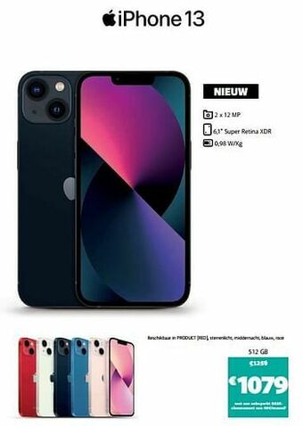 Base Apple iphone 13 512 gb aanbieding