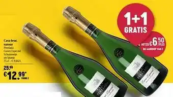 Delhaize Cava brut, natuur perelada cuvée especial schuimwijn uit spanje aanbieding