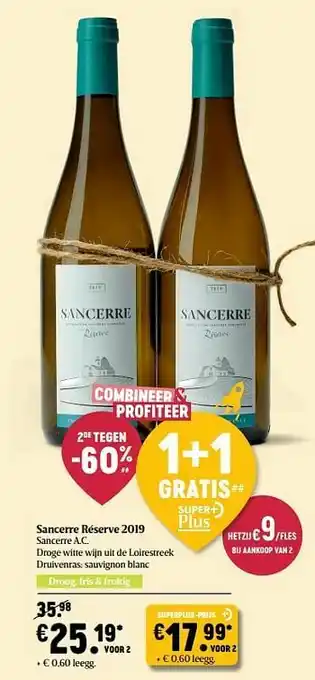 Delhaize Sancerre réserve 2019 sancerre a.c. aanbieding