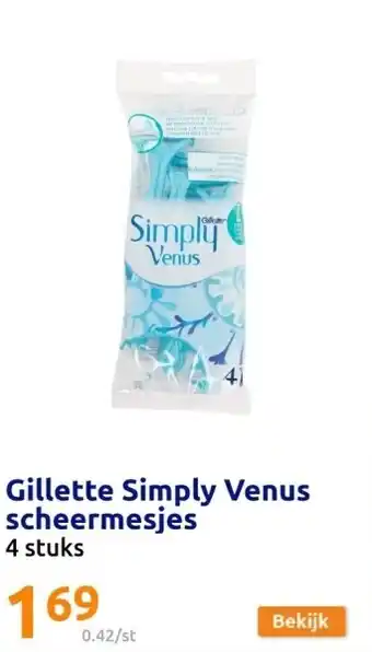 Action Gillette Simply Venus scheermesjes aanbieding