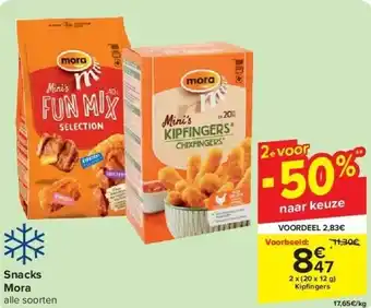 Carrefour Snacks Mora aanbieding