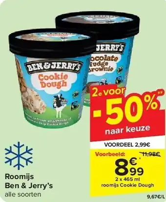Carrefour Roomijs Ben & Jerry’s aanbieding