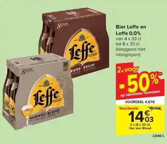 Carrefour Bier Le e en Le e 0,0% aanbieding