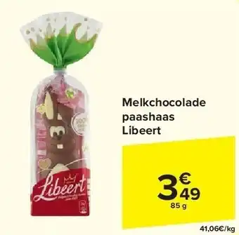 Carrefour Melkchocolade paashaas Libeert aanbieding