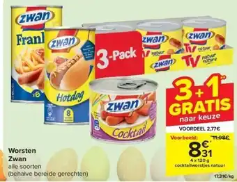 Carrefour Worsten Zwan aanbieding