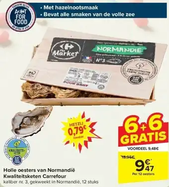 Carrefour Holle oesters van Normandië Kwaliteitsketen Carrefour aanbieding
