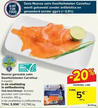 Carrefour Noorse gerookte zalm Kwaliteitsketen Carrefour aanbieding