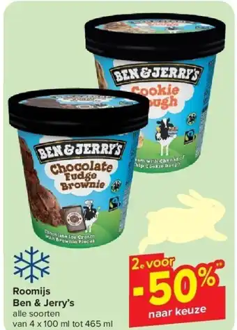 Carrefour Ben & Jerry’s Roomijs aanbieding