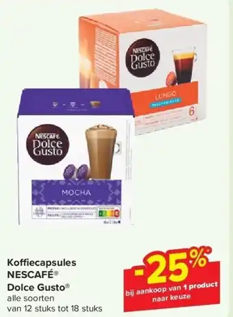 Carrefour NESCAFE Dolce Gusto Koffiecapsules aanbieding